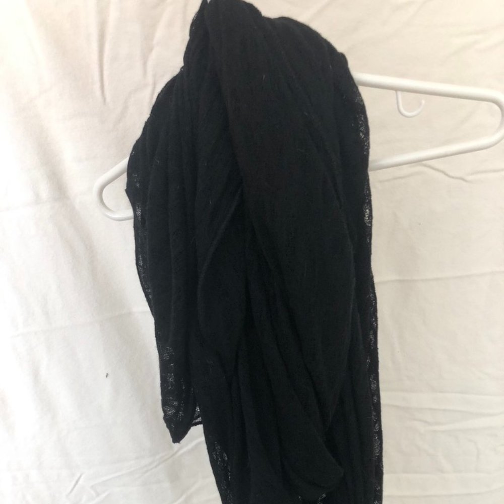 black knit infinity scarf